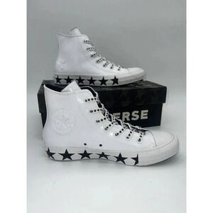 Converse Miley cyrus Chuck Taylor All Star High Top White Patent Black Hi Stars